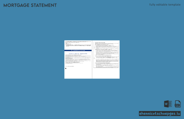 Hypothekendarlehensabrechnung der Union National Bank (Abu Dhabi, Vereinigte Arabische Emirate) im Word- und PDF-Format, 8 Seiten, Beispielvorschau (7-8 Seiten)